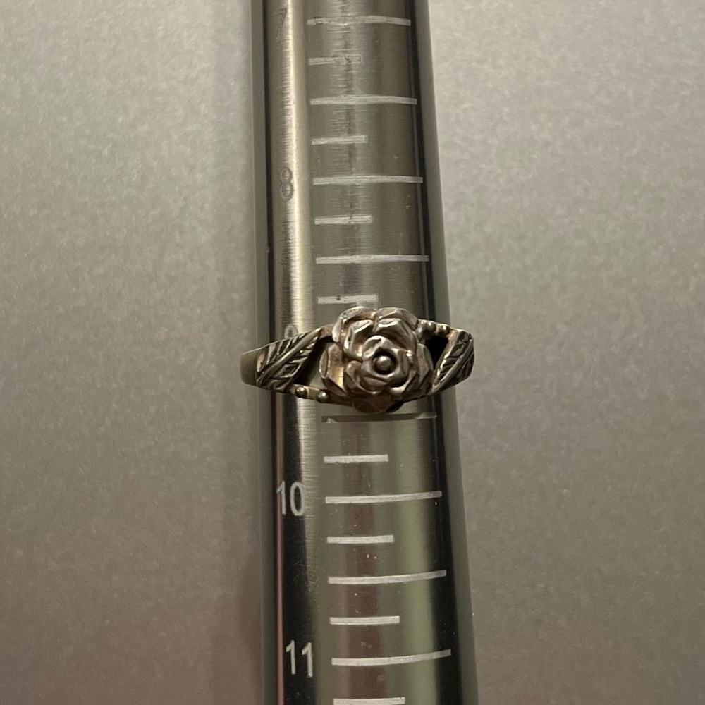 Vintage Sterling Silver Rose Ring
